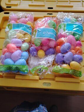 110 PASTEL PLASTIC EASTER EGGS Empty/Fillable